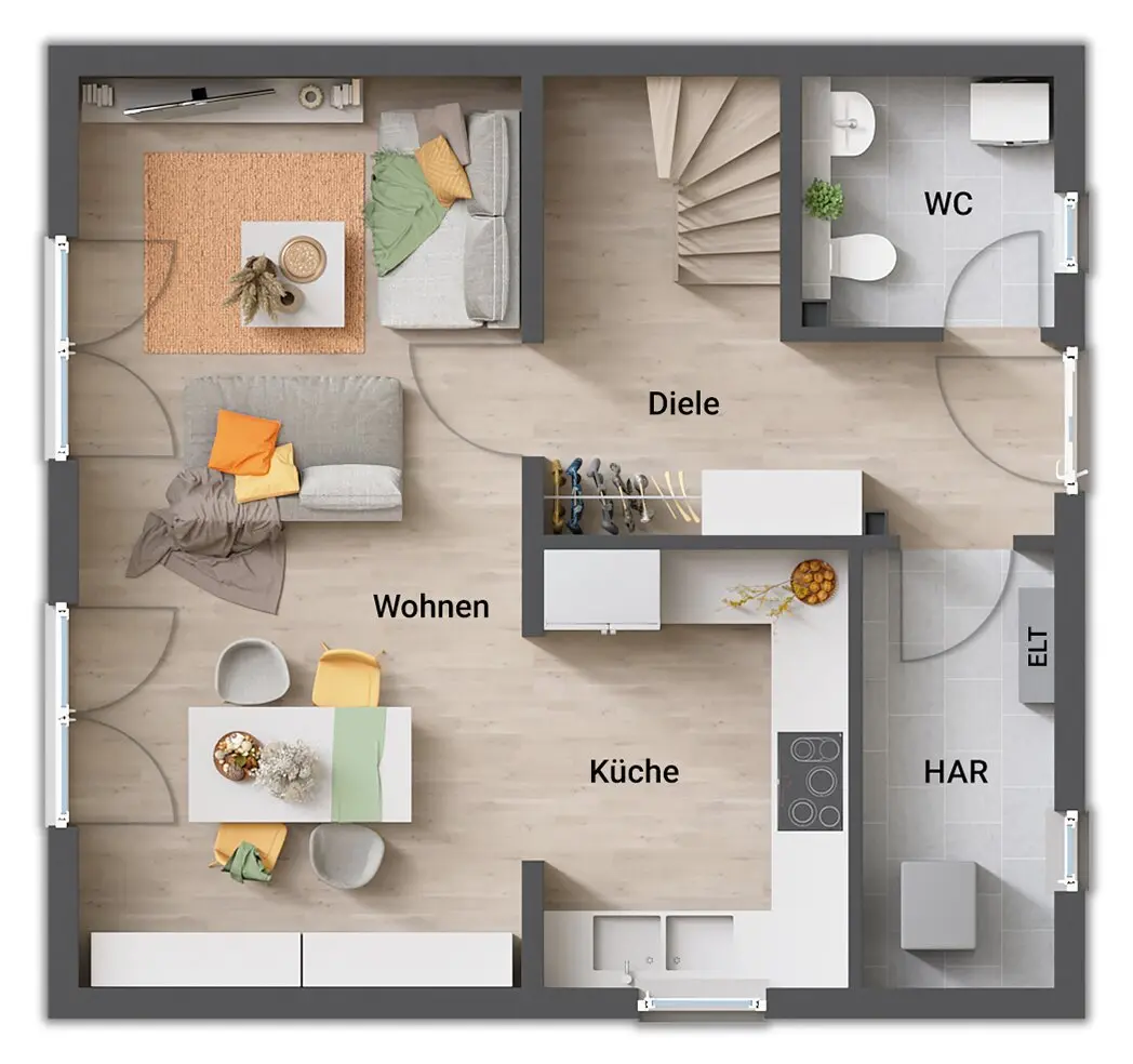 Grundriss-Einfamilienhaus-Raumwunder-90-Erdgeschoss