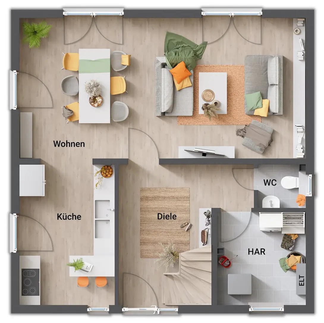 Grundriss-Stadtvilla-Flair-124-Erdgeschoss