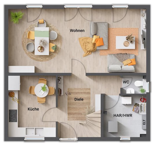 Grundriss-Einfamilienhaus-Flair-110-Erdgeschoss
