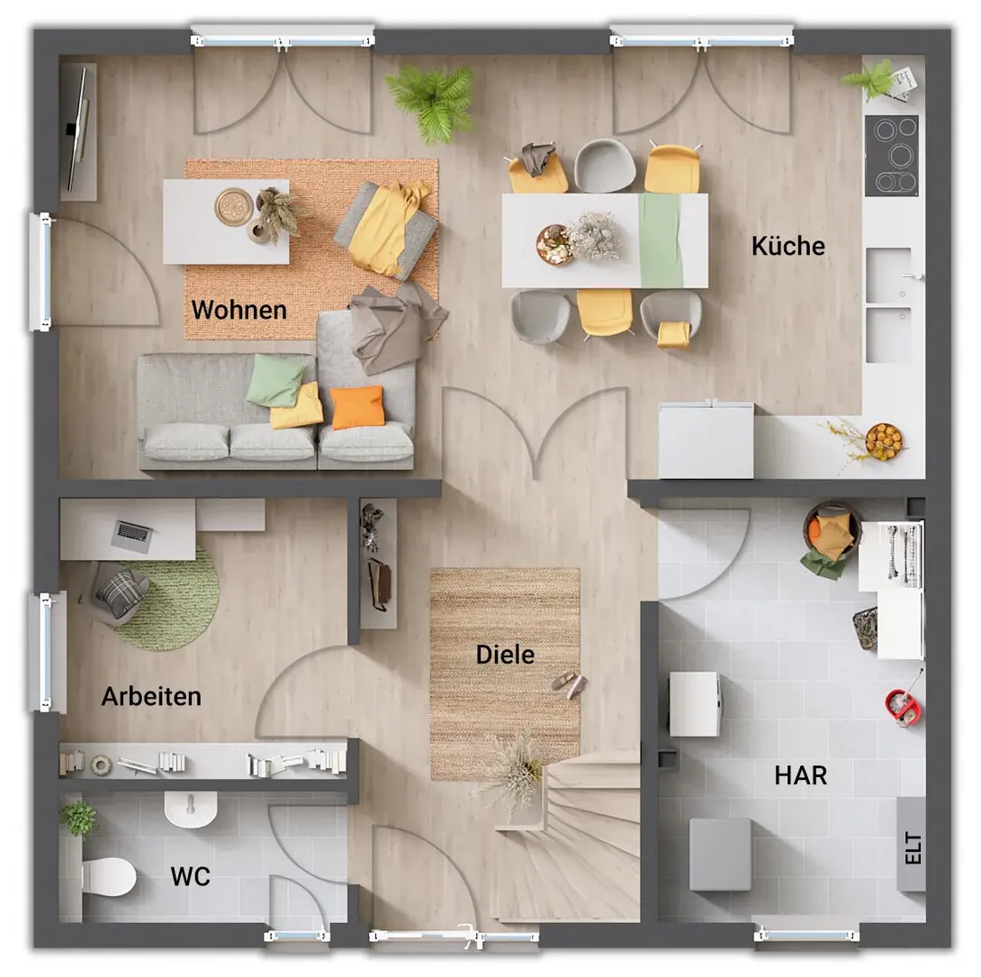 Grundriss-Stadtvilla-Flair-124-Erdgeschoss-Erdgeschoss-zusaetzliches-Zimmer-grosser-Hauswirtschaftsraum-HAR